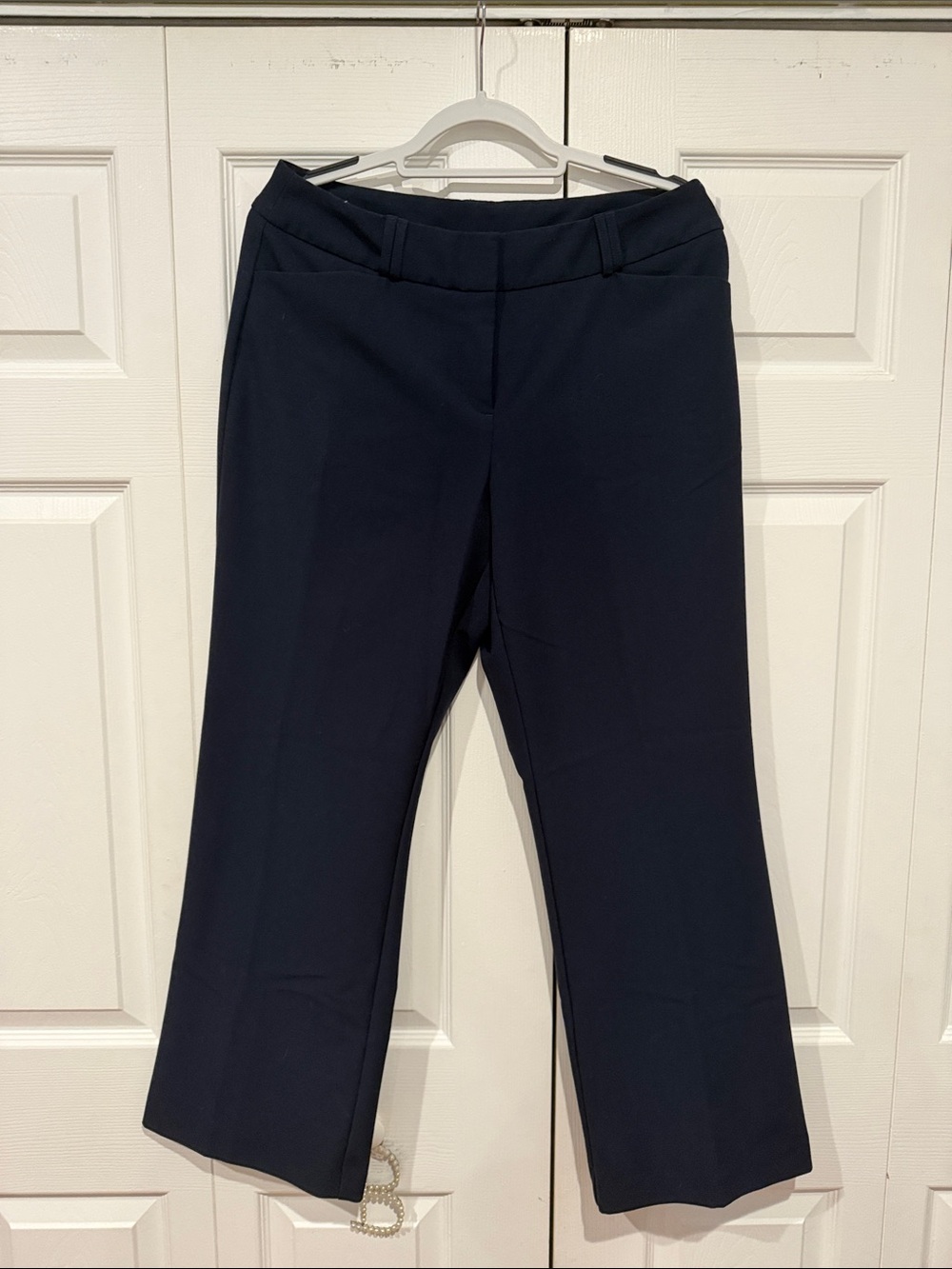 Alfani Wide-Leg Navy Dress Pants (worn twice) Size is 10 short